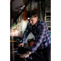 Latarka na głowę ze światłem COB z logo firmy w LazyStore!