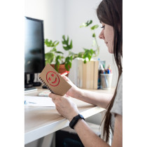 Notatnik ok. B7 "uśmiechnięta buzia" z długopisem z logo firmy w LazyStore!