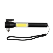 Latarka bezpieczeństwa 1 LED COB, przecinak do pasów, młotek bezpieczeństwa | Flint z logo firmy w LazyStore!