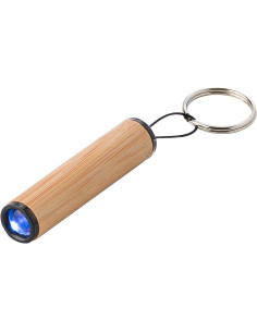Bambusowa mini latarka, brelok do kluczy z logo firmy w LazyStore!