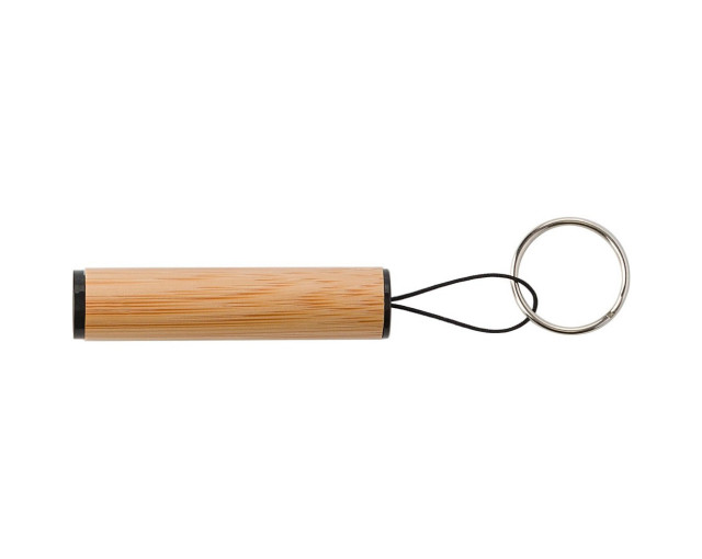 Bambusowa mini latarka, brelok do kluczy z logo firmy w LazyStore!