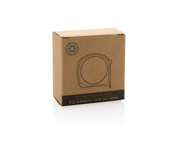 Bambusowa miara 5m, RABS z logo firmy w LazyStore!