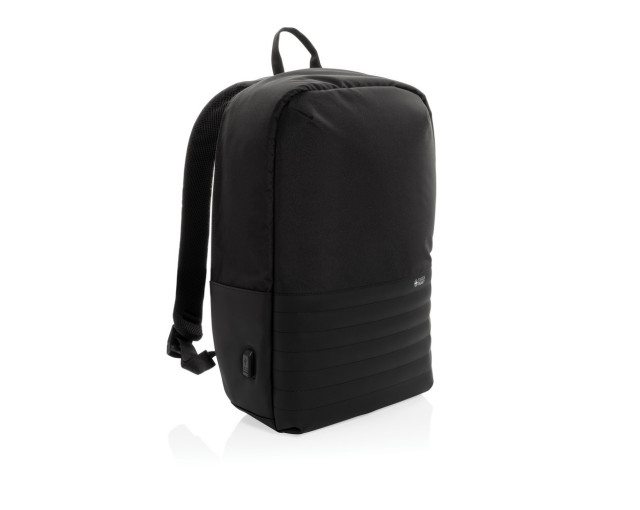 Plecak chroniący przed kieszonkowcami Swiss Peak AWARE™ RPET z logo firmy w LazyStore!