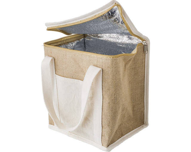 Torba termoizolacyjna z juty z logo firmy w LazyStore!