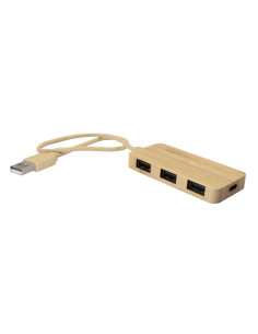 Bambusowy hub USB i USB typu C B'RIGHT | Kenzie z logo firmy w LazyStore!