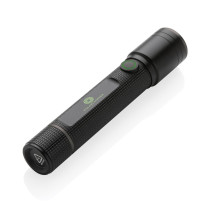 Kieszonkowa latarka Gear X, ładowana przez USB, aluminium z recyklingu z logo firmy w LazyStore!