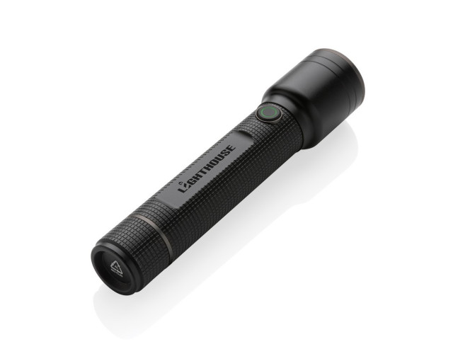 Latarka Gear X, ładowana przez USB, aluminium z recyklingu z logo firmy w LazyStore!