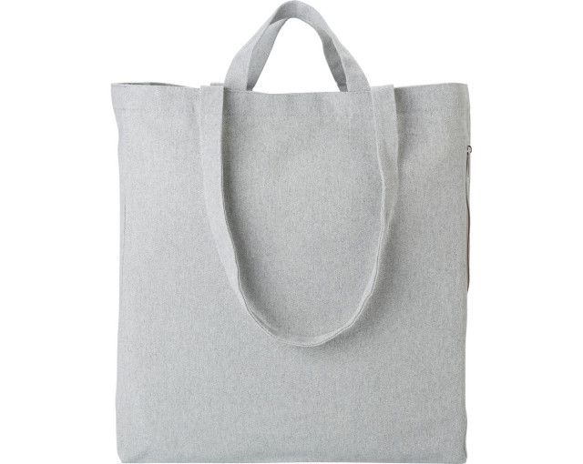 Torba na zakupy z bawełny z recyklingu z logo firmy w LazyStore!