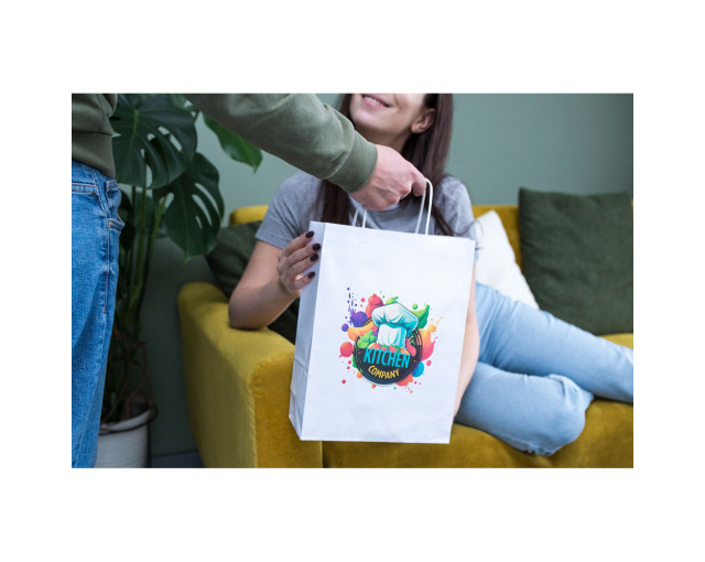 Torba papierowa A4 | Dialla B z logo firmy w LazyStore!