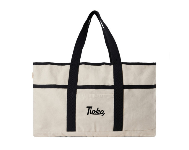 Torba plażowa VINGA Volonne AWARE™, płótno z recyklingu z logo firmy w LazyStore!