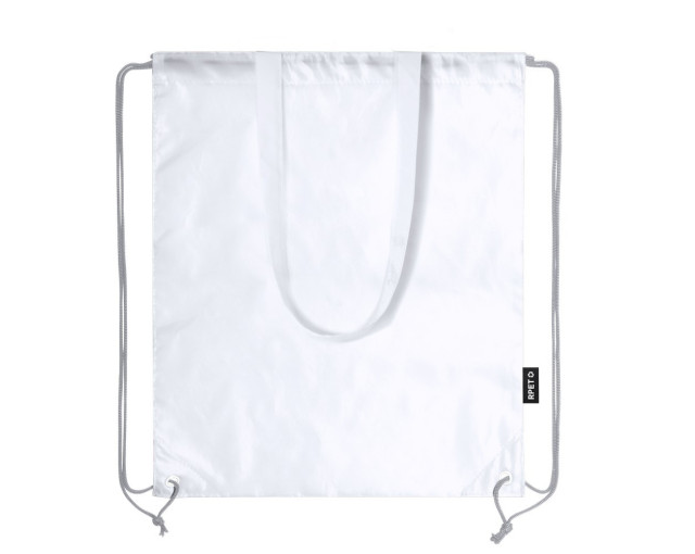 Worek ze sznurkiem i torba na zakupy RPET, 2 w 1 z logo firmy w LazyStore!