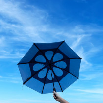 Wiatroodporny parasol manualny z logo firmy w LazyStore!
