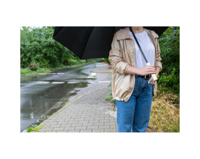 Parasol manualny RPET | Keelan z logo firmy w LazyStore!