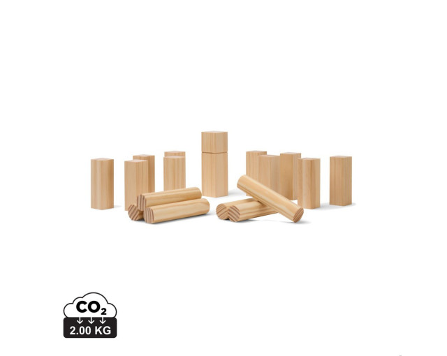 Gra zręcznościowa VINGA Kubb z logo firmy w LazyStore!