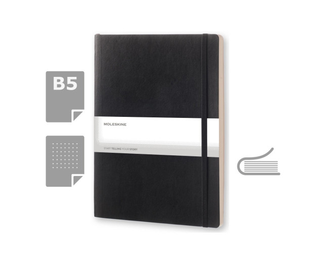 MOLESKINE Notatnik ok. B5 z logo firmy w LazyStore!