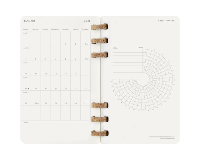 Spiralny kalendarz MOLESKINE z logo firmy w LazyStore!