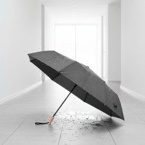 Wiatroodporny parasol manualny RPET, składany | Uksan z logo firmy w LazyStore!