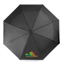 Wiatroodporny parasol manualny RPET, składany | Uksan z logo firmy w LazyStore!