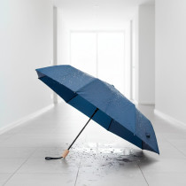 Wiatroodporny parasol manualny RPET, składany | Uksan z logo firmy w LazyStore!