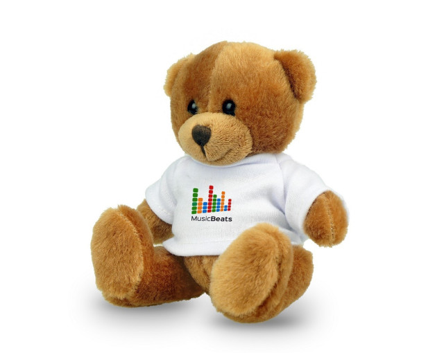 Pluszowy miś RPET | Nicky Brown Junior R z logo firmy w LazyStore!