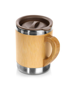 Bambusowy kubek termiczny 300 ml | Kol z logo firmy w LazyStore!