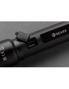 Duża latarka Gear X, ładowana przez USB, aluminium z recyklingu z logo firmy w LazyStore! 2