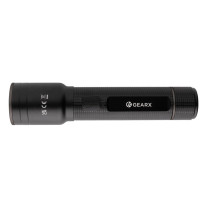 Duża latarka Gear X, ładowana przez USB, aluminium z recyklingu z logo firmy w LazyStore!