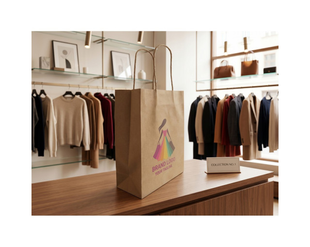 Torba papierowa A4 | Wanda B z logo firmy w LazyStore!