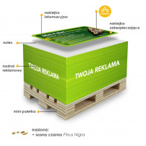 Rosnąca kostka notesowa na paletce GROWPALLET z logo firmy w LazyStore!