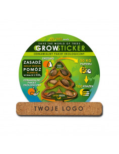 Rosnąca naklejka GROWSTICKER z logo firmy w LazyStore!