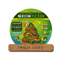 Rosnąca naklejka GROWSTICKER z logo firmy w LazyStore!