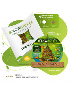 Rosnąca naklejka GROWSTICKER z logo firmy w LazyStore! 2