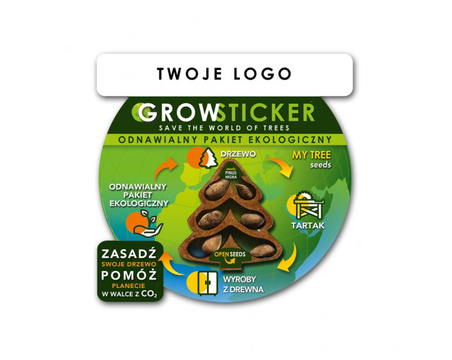 Naklejka GROWSTICKER GRAWER z logo firmy w LazyStore!