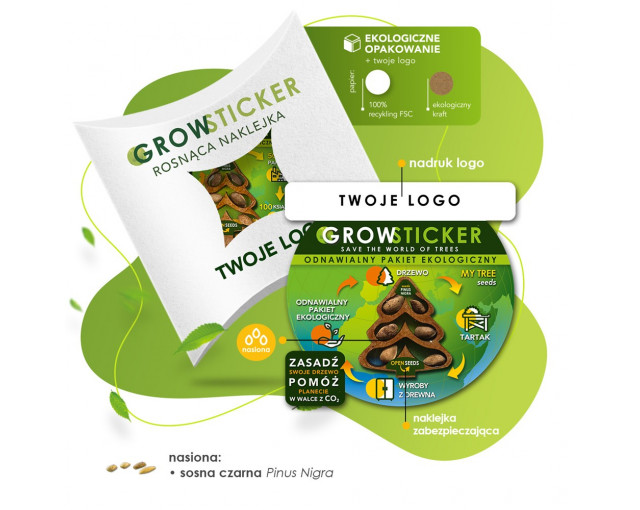 Naklejka GROWSTICKER GRAWER z logo firmy w LazyStore!