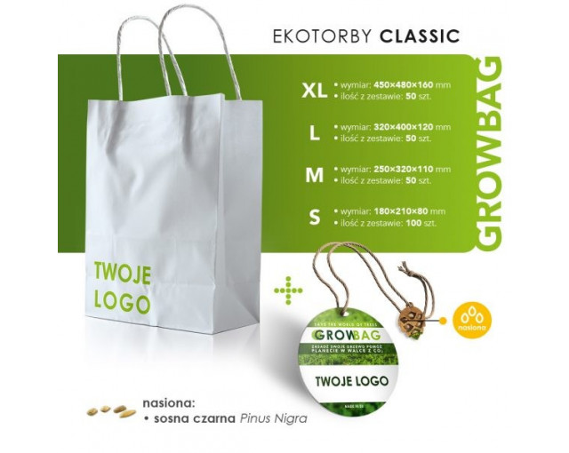 Torba GROWBAG Z ZAWIESZKĄ z logo firmy w LazyStore!
