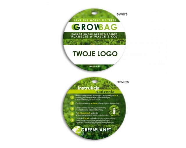 Torba GROWBAG Z ZAWIESZKĄ z logo firmy w LazyStore!