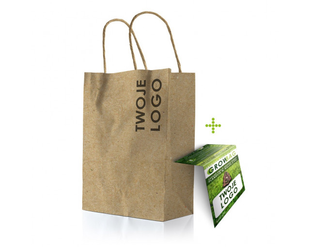 Torba GROWBAG z rosnącą zawieszką z logo firmy w LazyStore!