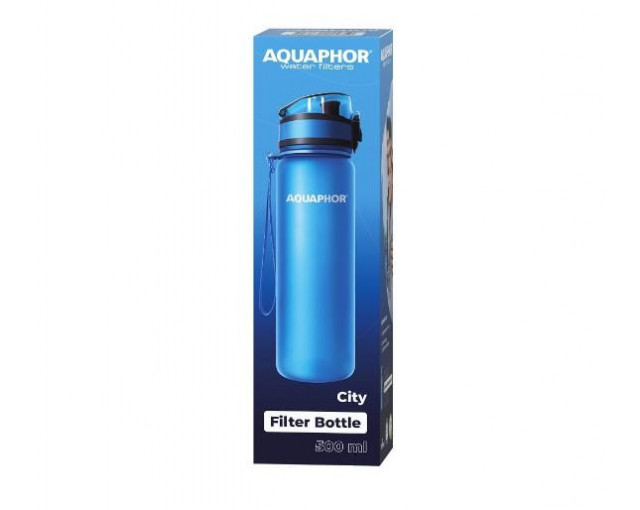 Butelka filtrująca wodę Aquaphor City 500ml z logo firmy w LazyStore!