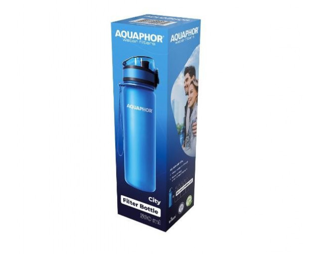 Butelka filtrująca wodę Aquaphor City 500ml z logo firmy w LazyStore!