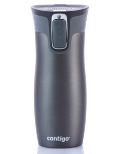 Kubek termiczny Contigo West Loop 2.0 470ml - grafitowy mat z logo firmy w LazyStore!